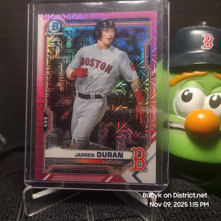 2020 Bowman Chrome Mojo Pink - Jarren Duran Boston Red Sox 76/199