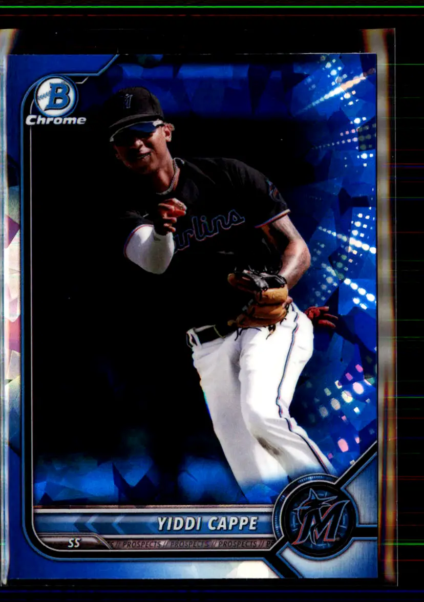 Yiddi Cappe 2022 Bowman Draft Chrome Sapphire #BDC-96 - Miami Marlins - (151-30)