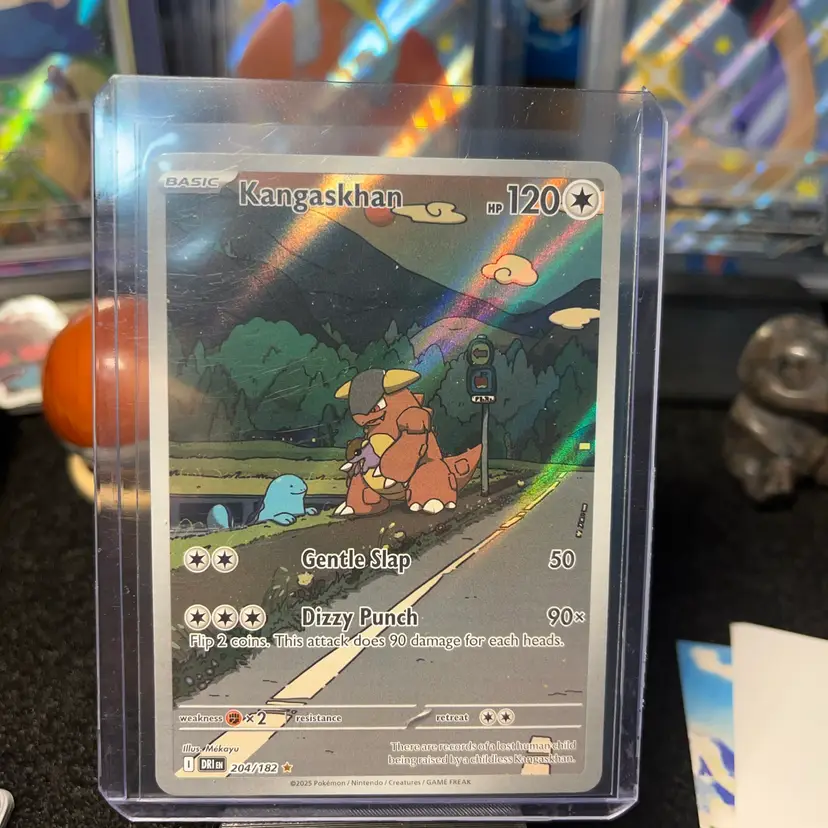 Kangaskhan Illustration Rare (#204/182) from the Pokémon TCG set Scarlet & Violet: Destined Rivals