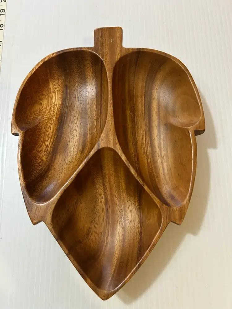 Monkey Pod Wood  Sectional Serving Tray/Nut Dish