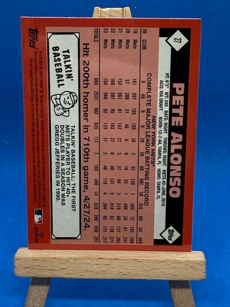 2024 Topps Chrome Lids Mitchell & Ness Pete Alonso New York Mets A08