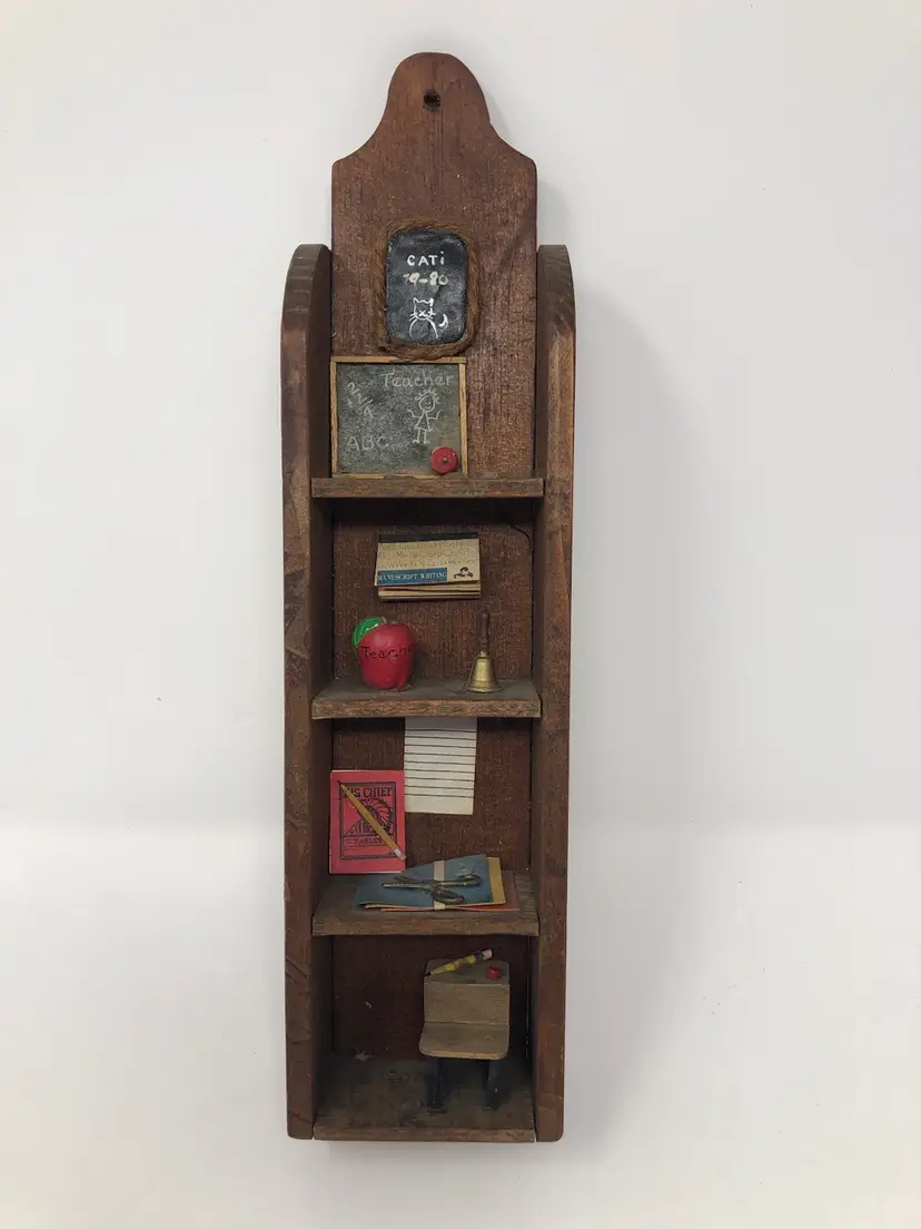 Wooden Teacher Shadow Box Shelf