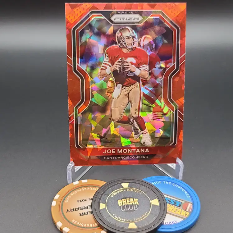 Joe Montana 2020 Panini Prizm Red Ice Parallel Color Match Card #290 - San Francisco 49ers Football Card