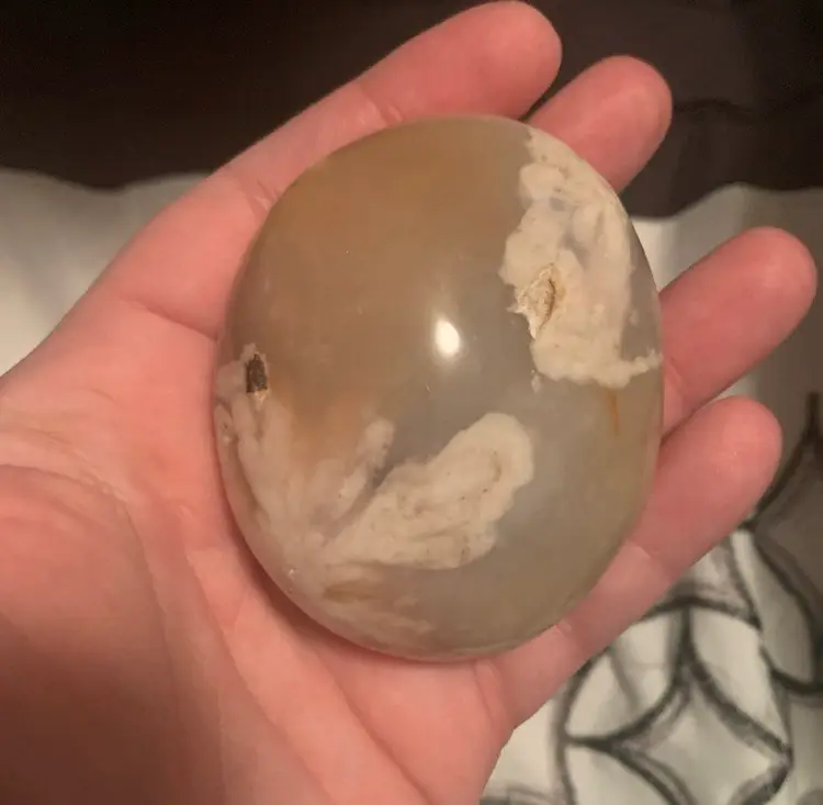 FLOWER AGATE PALM STONE