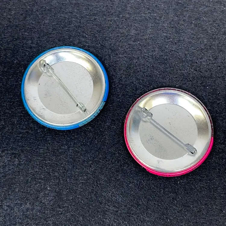 Batman Pinback Buttons 1.75” Pink Blue, Lot Of 2