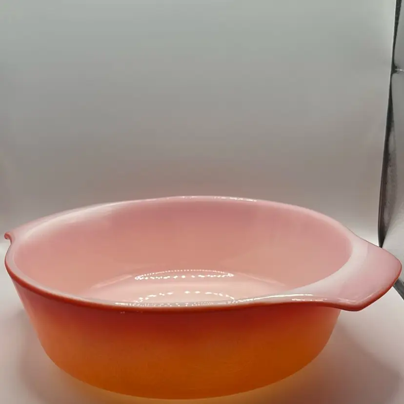 Vintage Fire Anchor Hocking, Sunburst Orange Casserole Dish