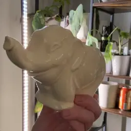 Vintage planter- happy white elephant