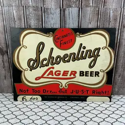 Vtg. Beer Advertising Store Display Shoenling