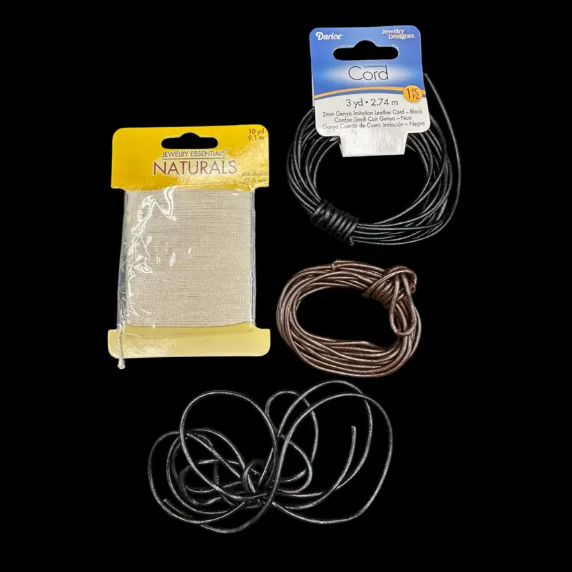 “String It Up!” Assorted Cording Black Brown Silk Thread