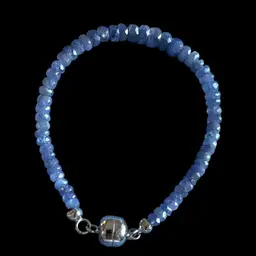 Faceted Natural  Tanzanite  Bracelet With Magnetic Clasp
