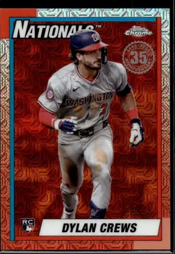 2025 Topps Series 2 Dylan Crews Rookie Orange #25/25 1990 35th Anniversary