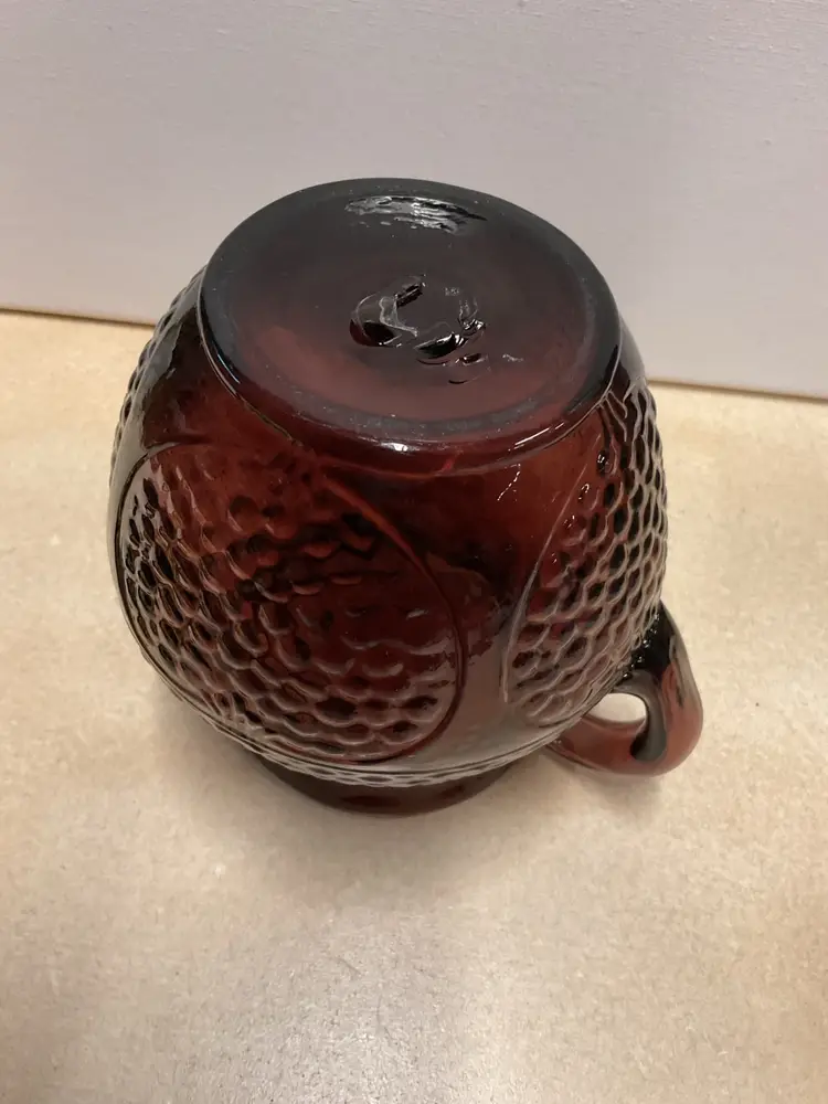 Vintage Amethyst Glass Fruit, Pitcher