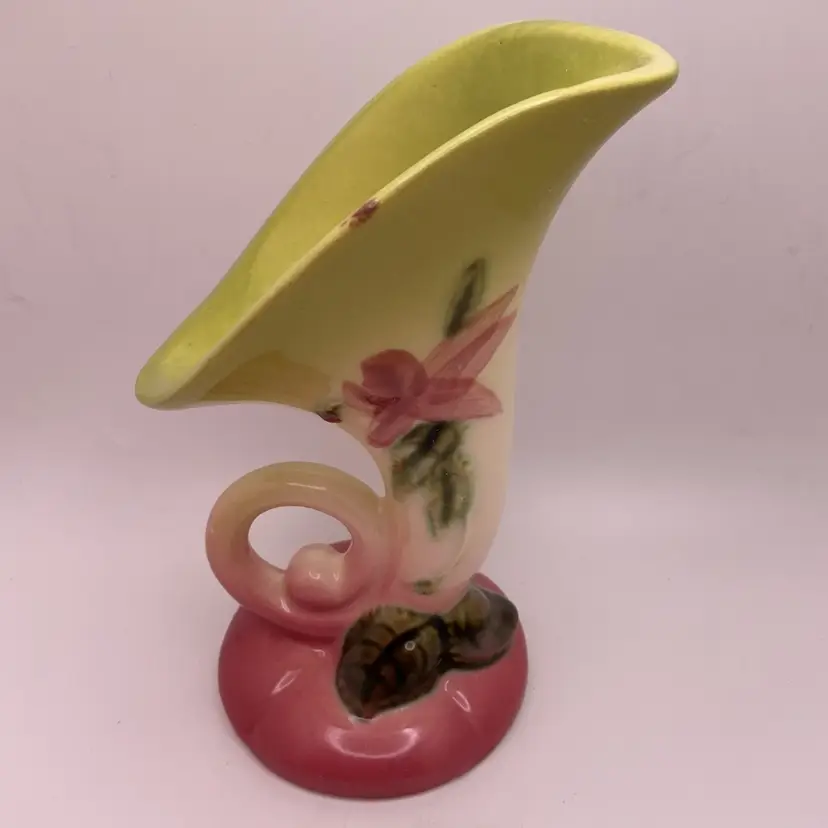 POW3 VTG MCM Hull Pottery Vase W2 Floral 6"