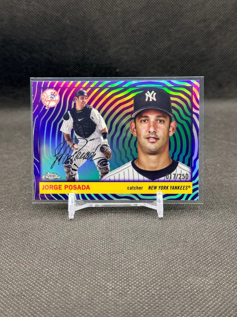 Jorge Posada 2025 Topps Chrome Platinum Anniversary Vibrations Refractor /250