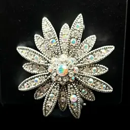 Joan Rivers Brooch Signed And Marked Crystallized With Swarovski   
