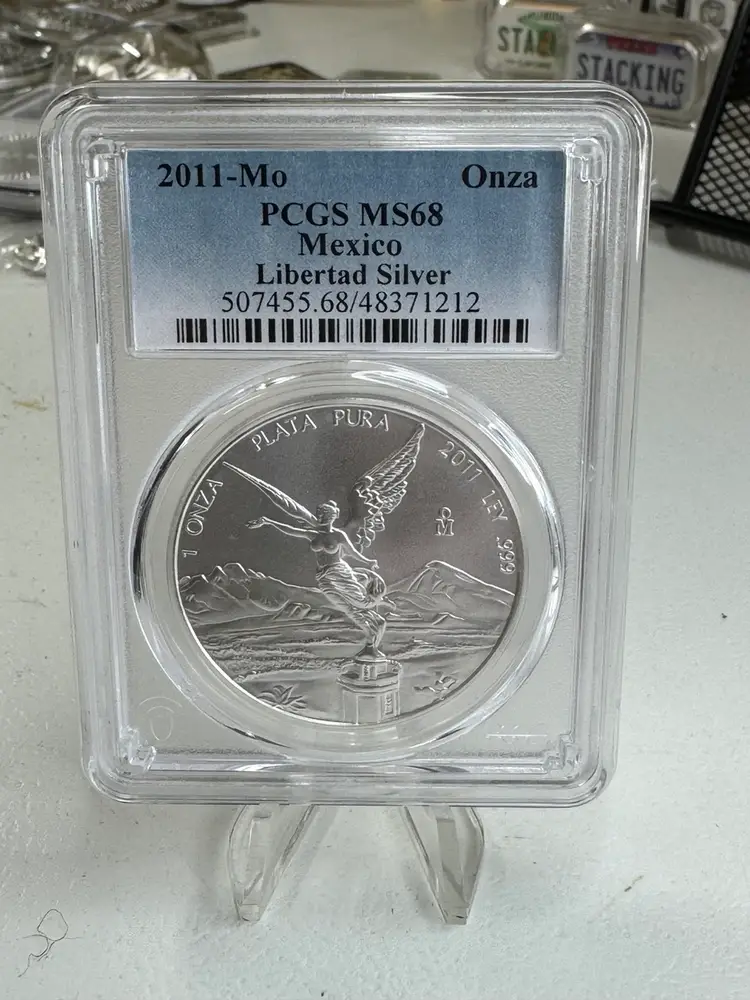 2011-Mo PCGS MS68 Mexico Libertad Silver