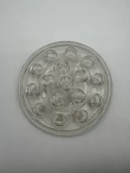 Vintage Clear Glass Flower Frog 16 Hole Flower Arrangement Holder
