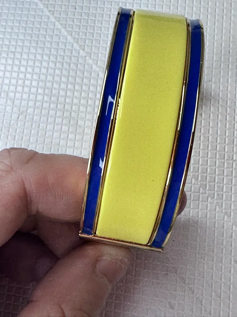 Beautiful Metal Bracelet 2.5” bright yellow color Marked Is Talbots