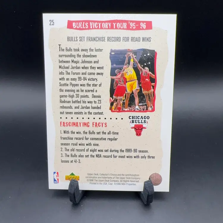 Michael Jordan Bulls Victory Tour ‘95-96 1996 Upper Deck