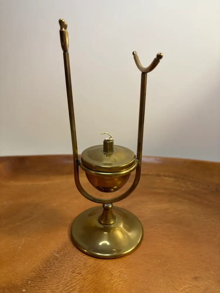 Vintage Brass Congac Brandy Snifter Warmer