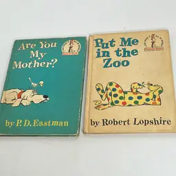 Lot of 2 1960 Children's Books Put Me in the Zoo and Are You My Mother ?