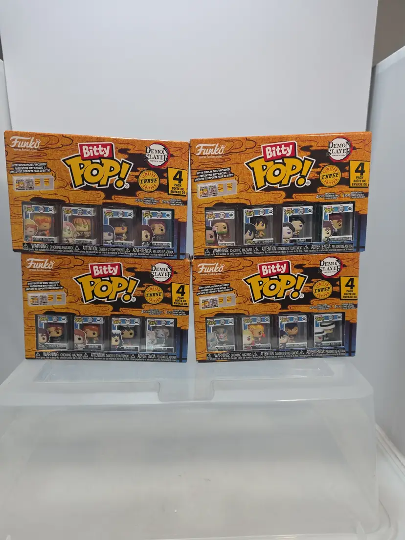 Funko Bitty Pop!: Demon Slayer: Complete Set All 4 Chases (Set 1)(C4)