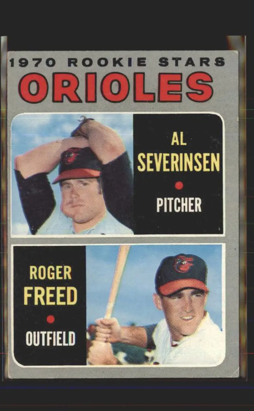Orioles 1970 Rookie Stars (Al Severinsen / Roger Freed) 1970 Topps #477 - (pk6) - Baltimore Orioles