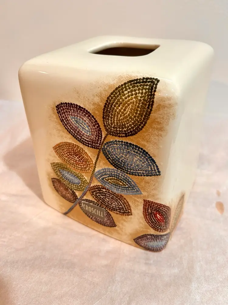 Croscill Ceramic Tissue Box Cover
Mosaic Style Leaf Design