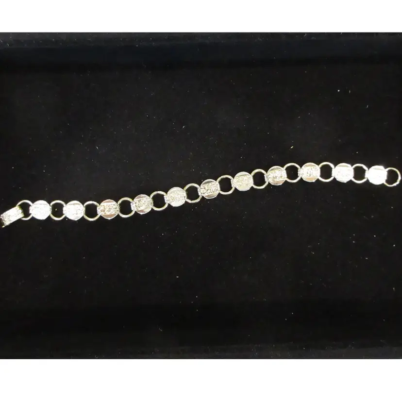 Vintage Sarah Coventry "Young and Gay" (1959) Gold Tone Metal Bracelet - 7.5 Inches Long, Fold Over Clasp