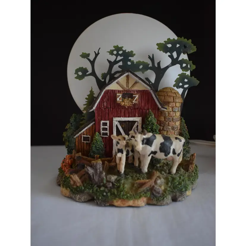 Rustic Farmhouse With Moon Nightlight