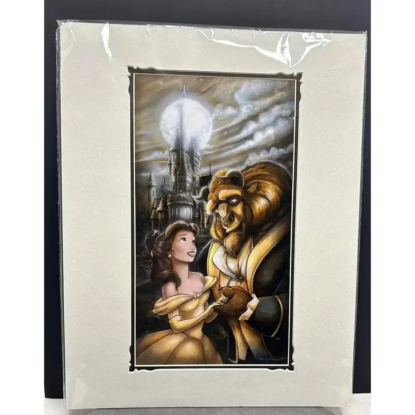 Disney Parks Beauty And The Beast by Darren Wilson 14"x18" Matted Print