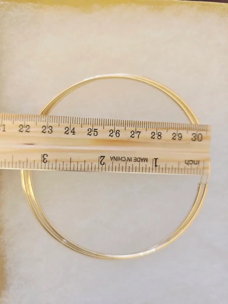 14k Gold Filled Big Hoops 3.14" diameter