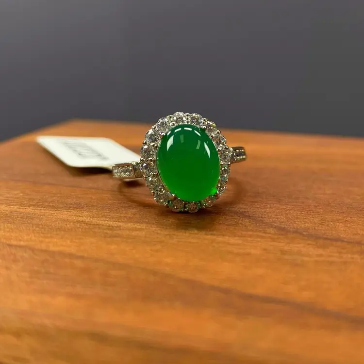 Natural Jade Ring ! Size Adjustable