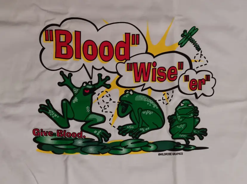Budweiser Frogs Parody Blood Wise Er t-shirt Donate animal funny Medium