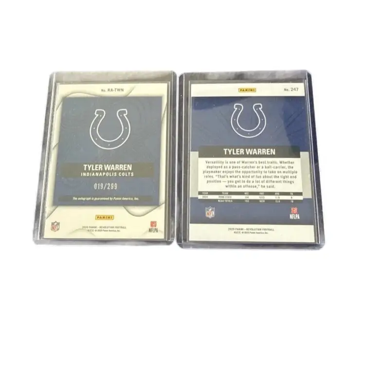 2025 Panini Revolution Tyler Warren Rookie Auto/Base Cards! Indianapolis Colts