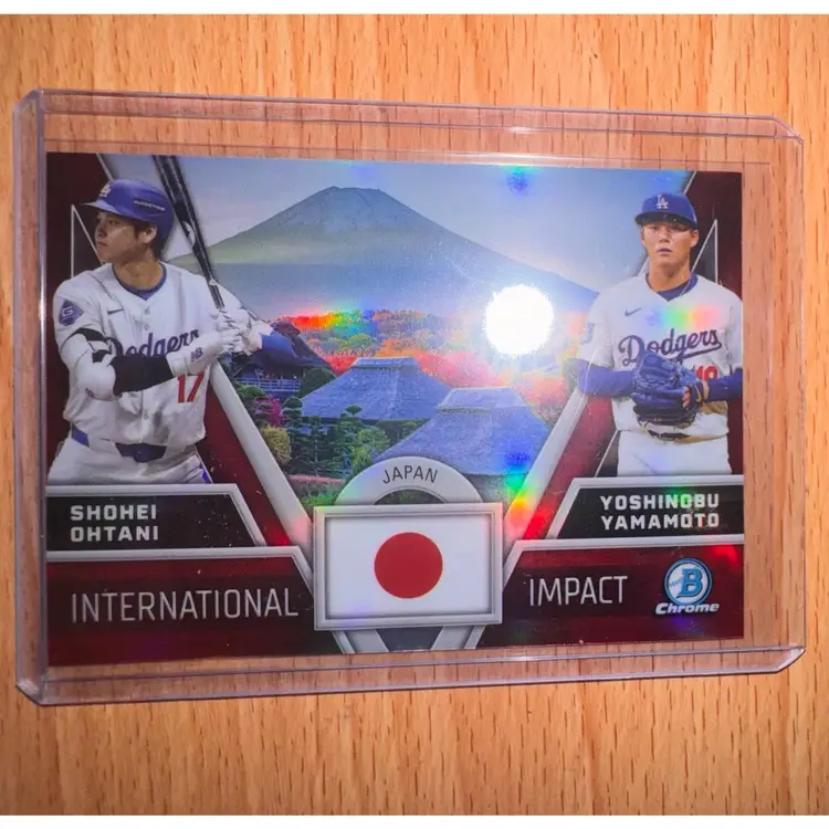 2024 Bowman Chrome - International Impact Shohei Ohtani, Yoshinobu Yamamoto  Los Angeles Dodgers
