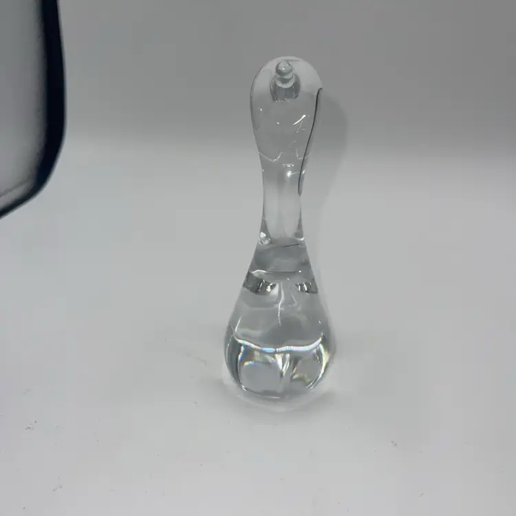 Daum France Vintage Clear Crystal Loon Duck Bird Swan Goose 5.4” Signed