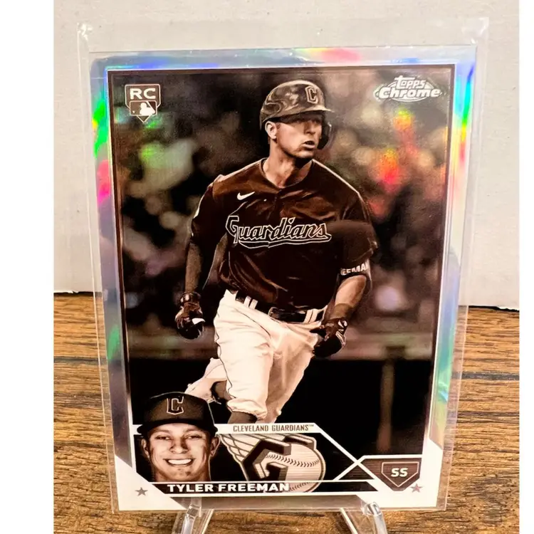 TYLER FREEMAN SP RC 2023 Topps CHROME SEPIA ROOKIE Parallel Card #16 GUARDIANS