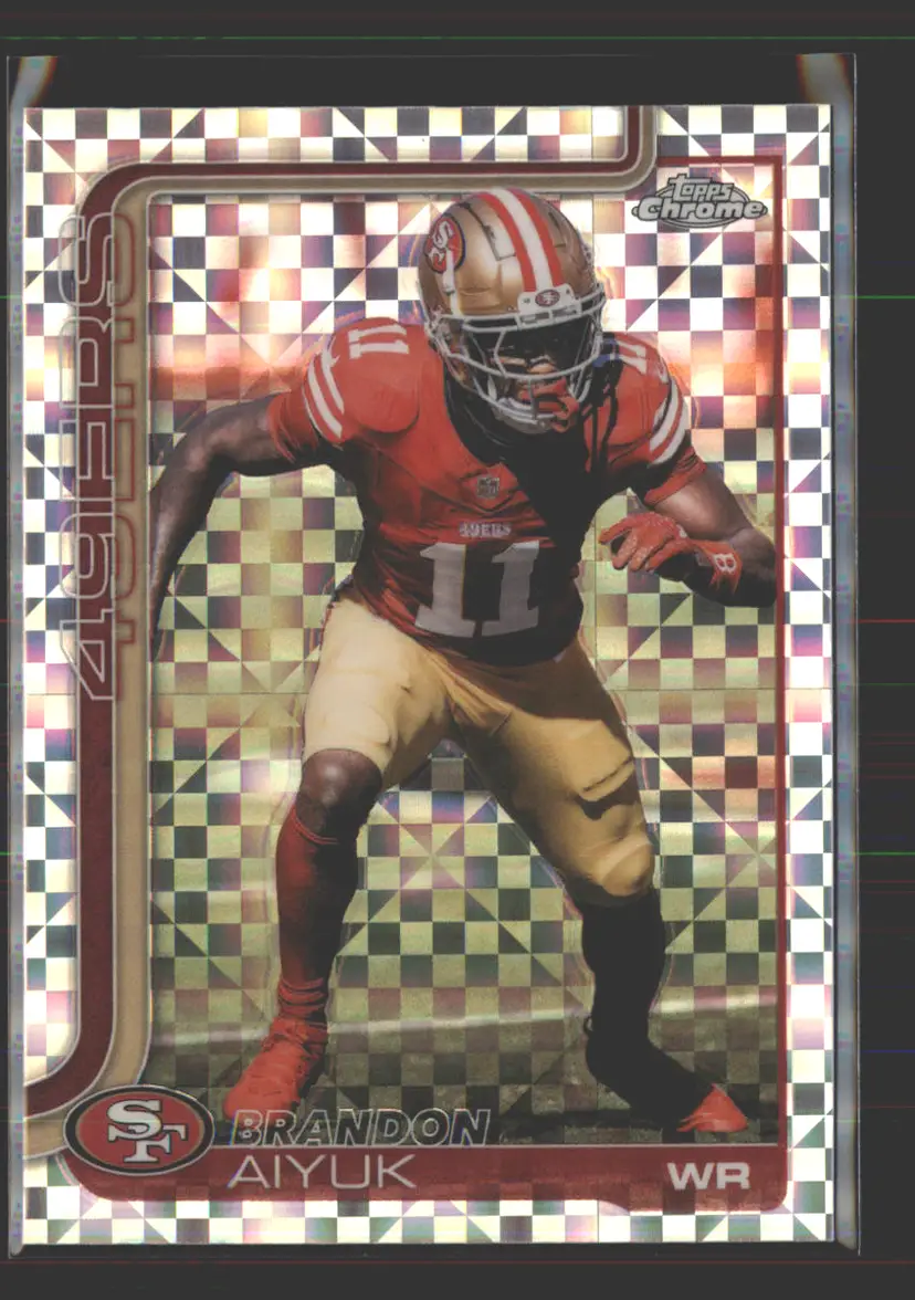 Brandon Aiyuk 2025 Topps Chrome X-Fractor #266 - (142) - San Francisco 49ers