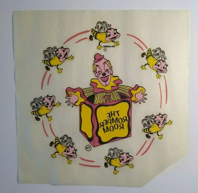 Romper Room Jack In The Box Clown Mr. Dobee Bumble Bee Iron-On Heat Transfer Decal