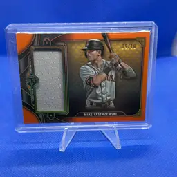 Mike Yastrzemski 2022 Topps Triple Threads Jumbo Relic Orange /18 San Francisco Giants