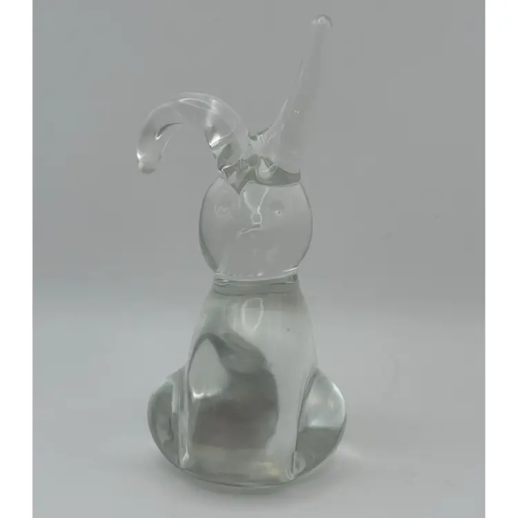 Spring Easter Crystal Art Glass Rabbit Figurine Paperweight