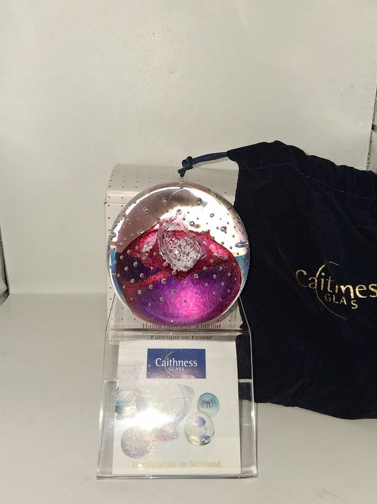 Caithness, Scotland NEW IN BOX, Cauldron-Ruby Paperweight