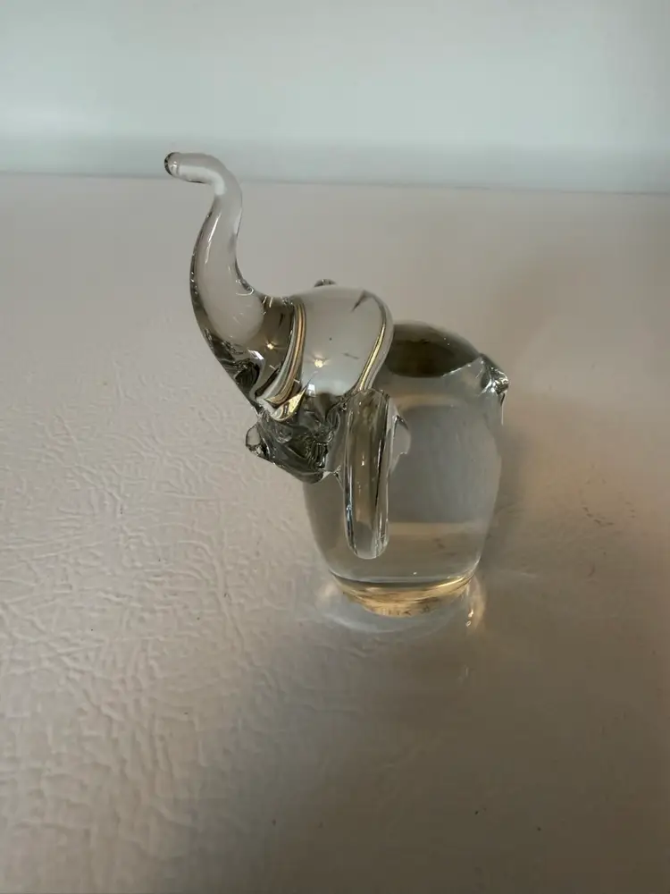 Vintage Glass Elephant
