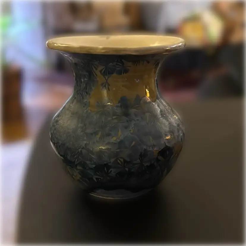 Hand-Signed Goodridge Studio Pottery Crystalline Vase - 4.5” tall and 4” in diameter