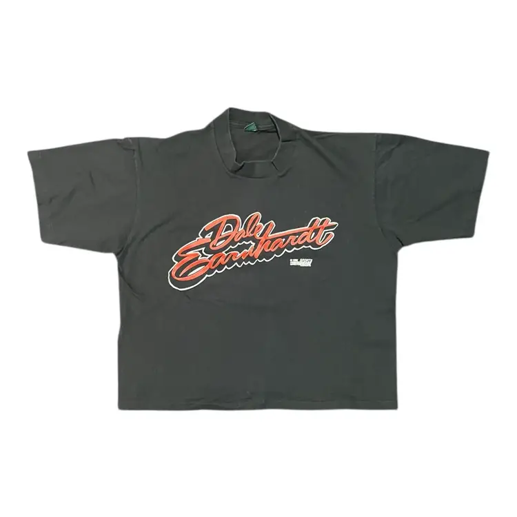 08. Vintage 1990s Dale Earnhardt Crop Style Single Stitch T-Shirt - Sz XL