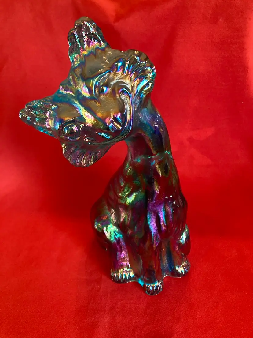 34. VTG Orig. Teal Iridescent Alley Cat