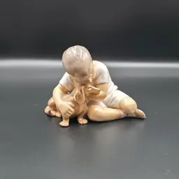 Bing & Grodahl Porcelain Boy with Dachshund Dog True Friendship Figurine