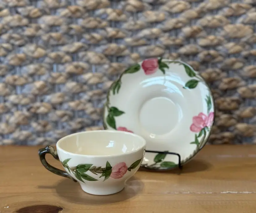 Vintage Franciscan Desert Rose Single Cup And Saucer USA Stamps Replacement