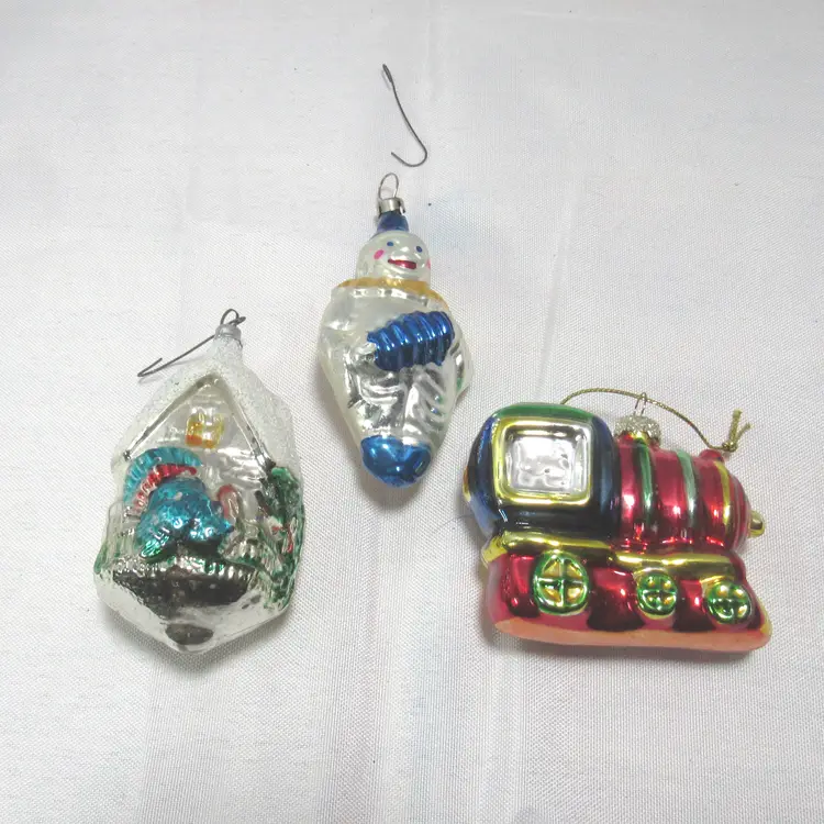 Choice of VTG Blown Mercury Glass Christmas Ornaments